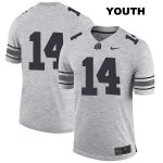 Youth NCAA Ohio State Buckeyes Isaiah Pryor #14 College Stitched No Name Authentic Nike Gray Football Jersey WY20P15AW